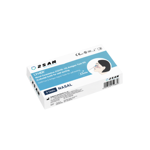 2SAN LYHER COVID nasal rapid antigen test 5 pack
